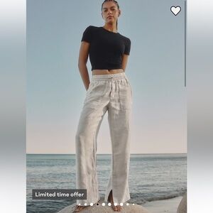 Athleta beige Linen Pants